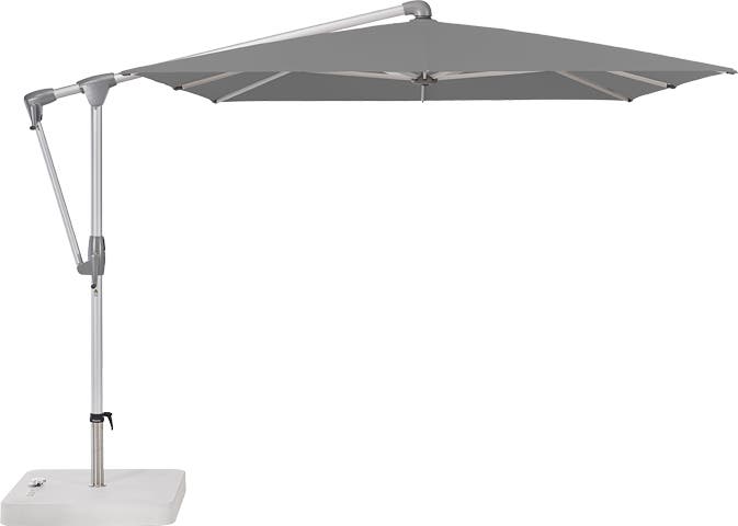 Parasol déporté SUNWING® CASA de Glatz, Structure anodisé naturel, 300 x 240 cm, 420 Smoke Parasol déporté SUNWING® CASA de Glatz, Structure anodisé naturel, 300 x 240 cm, 420 Smoke