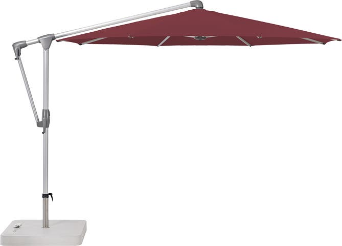 Parasol déporté SUNWING® CASA de Glatz, Structure anodisé naturel, Ø.300 cm, 436 Wine Parasol déporté SUNWING® CASA de Glatz, Structure anodisé naturel, Ø.300 cm, 436 Wine