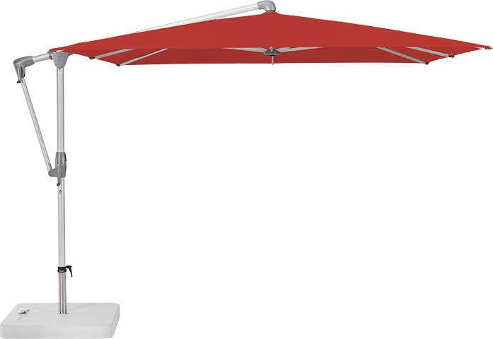 Parasol déporté SUNWING® CASA de Glatz, Structure anthracite, 270 x 270 cm, 403 Carmine Parasol déporté SUNWING® CASA de Glatz, Structure anthracite, 270 x 270 cm, 403 Carmine