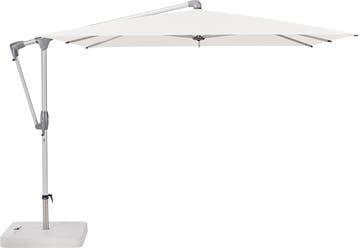 Parasol déporté SUNWING® CASA de Glatz, Structure anodisé naturel, 270 x 270 cm, 404 White Parasol déporté SUNWING® CASA de Glatz, Structure anodisé naturel, 270 x 270 cm, 404 White