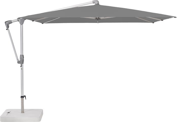 Parasol déporté SUNWING® CASA de Glatz, Structure anodisé naturel, 270 x 270 cm, 420 Smoke Parasol déporté SUNWING® CASA de Glatz, Structure anodisé naturel, 270 x 270 cm, 420 Smoke