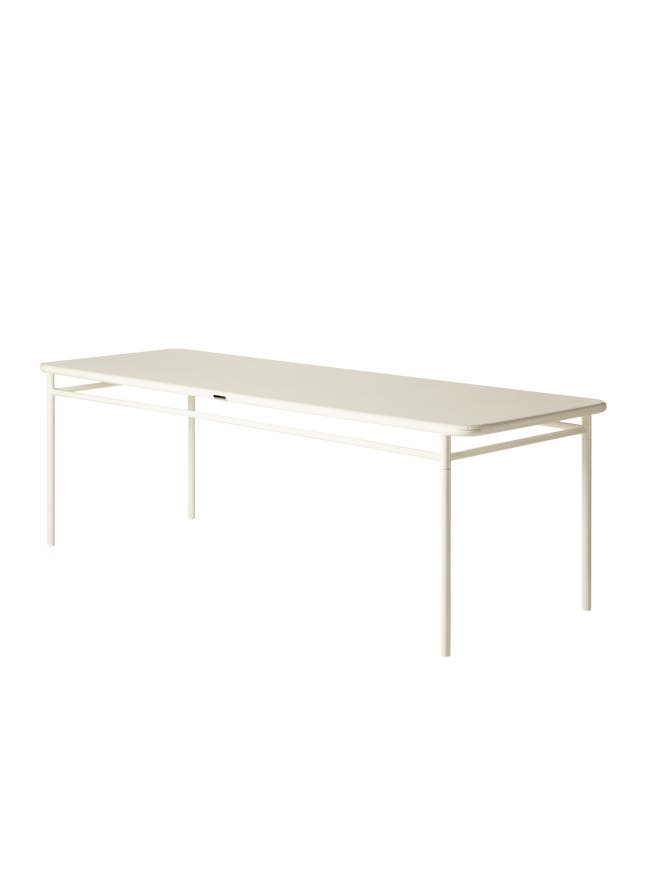 Table monacale T37 de Tolix, Blanc perlé Table monacale T37 de Tolix, Blanc perlé