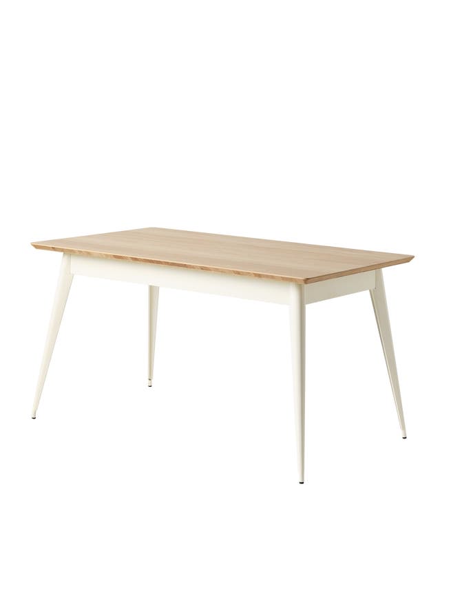 Table 55 Plateau chêne de Tolix, 140 x 80, Blanc perlé Table 55 Plateau chêne de Tolix, 140 x 80, Blanc perlé