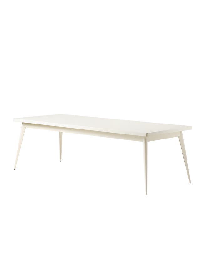 Table 55 de Tolix, 240 x 100, Blanc perlé Table 55 de Tolix, 240 x 100, Blanc perlé