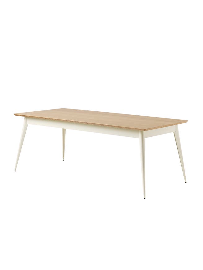 Table 55 Plateau chêne de Tolix, 200 x 95, Blanc perlé Table 55 Plateau chêne de Tolix, 200 x 95, Blanc perlé