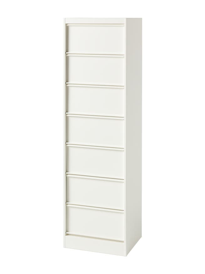 Classeur à clapets CC7 de Tolix, 7 caissons, Blanc pur Classeur à clapets CC7 de Tolix, 7 caissons, Blanc pur