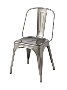 Chaise AC acier de Tolix, Brut vernis Chaise AC acier de Tolix, Brut vernis