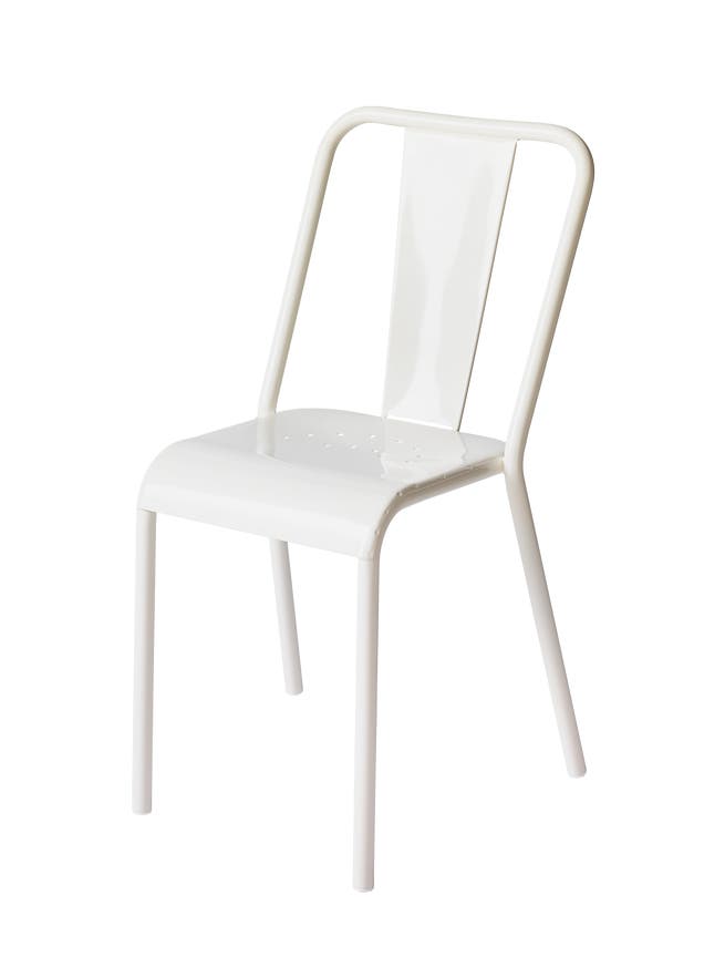 Chaise T37 de Tolix, Blanc pur Chaise T37 de Tolix, Blanc pur