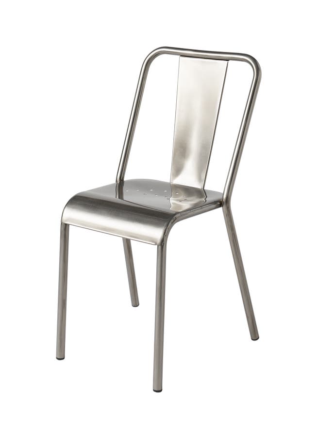 Chaise T37 de Tolix, Brut vernis Chaise T37 de Tolix, Brut vernis