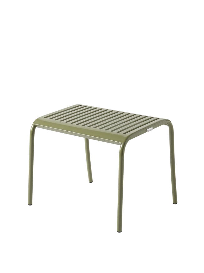 Repose-pieds PATIO en acier inoxydable de Tolix, Vert jonc Repose-pieds PATIO en acier inoxydable de Tolix, Vert jonc