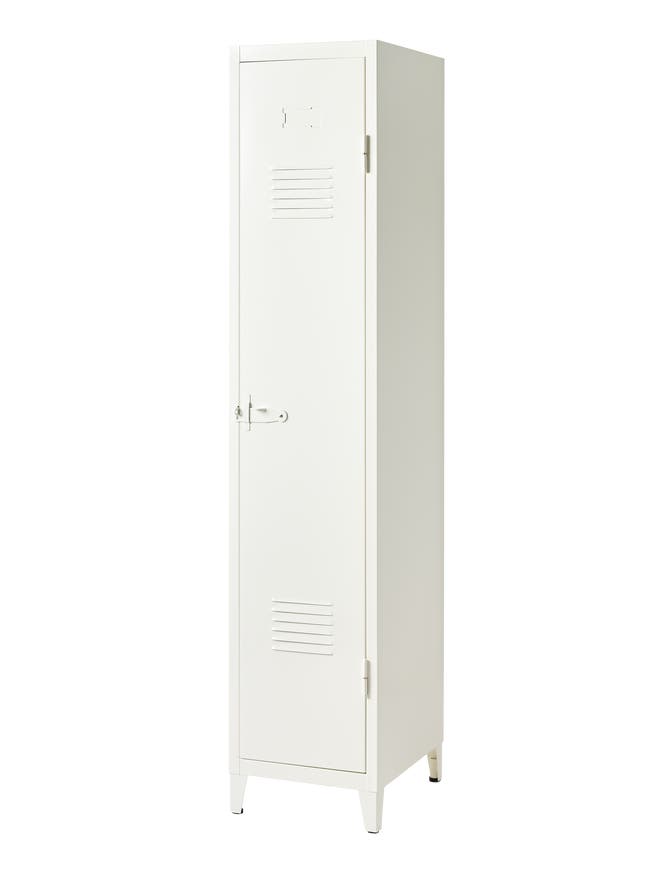 Vestiaire penderie B de Tolix, 1 casier, Blanc pur Vestiaire penderie B de Tolix, 1 casier, Blanc pur