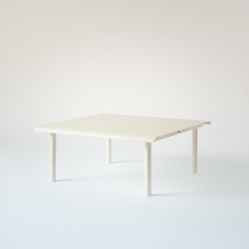 Table basse PATIO de Tolix, 75 x 75 cm, Blanc perlé