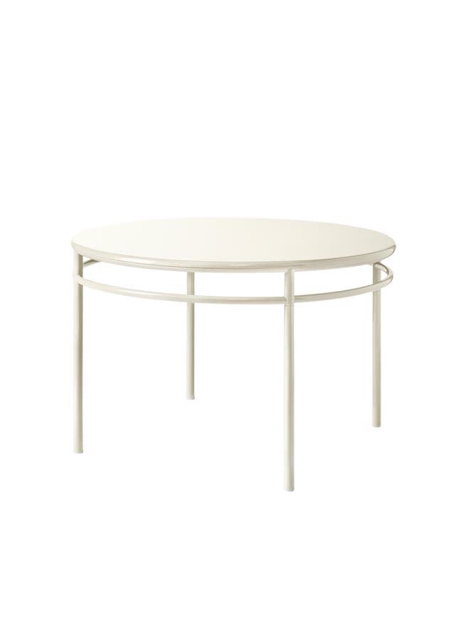 Table ronde T37 de Tolix, Ø 120 cm, Blanc perlé Table ronde T37 de Tolix, Ø 120 cm, Blanc perlé