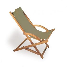 Transat BEACHER de Royal Botania, Avec appui-tête, Toile, Cappuccino