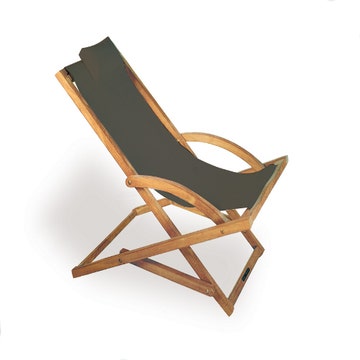 Transat BEACHER de Royal Botania, Avec appui-tête, Toile, Rock basic