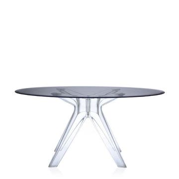 Table SIR GIO de Kartell, Pieds cristal, Fumé