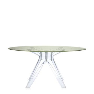Table SIR GIO de Kartell, Pieds cristal, Jaune