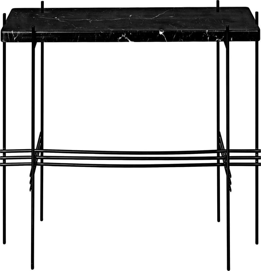 Console TS de Gubi, Structure noire, 1 étagère, Noir