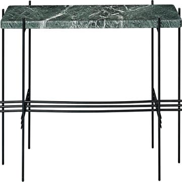 Console TS de Gubi, Structure noire, 1 étagère, Vert