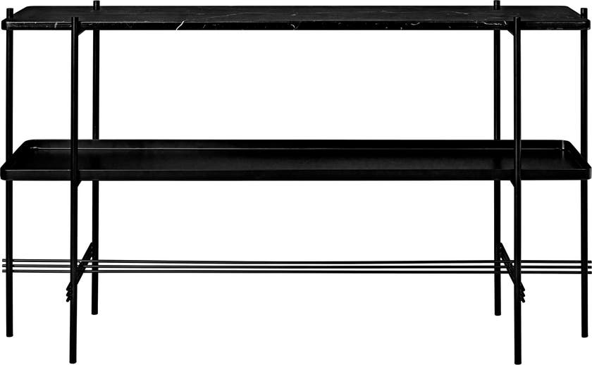 Console TS de Gubi, 2 étagères, Structure noire, Noir Console TS de Gubi, 2 étagères, Structure noire, Noir