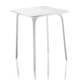 TABLE FIRST AVEC PLATEAU EN MDF VERNI, L.80 x l.80 x H.75 cm, Blanc