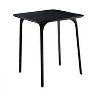 TABLE FIRST AVEC PLATEAU EN MDF VERNI, L.80 x l.80 x H.75 cm, Noir de MAGIS
