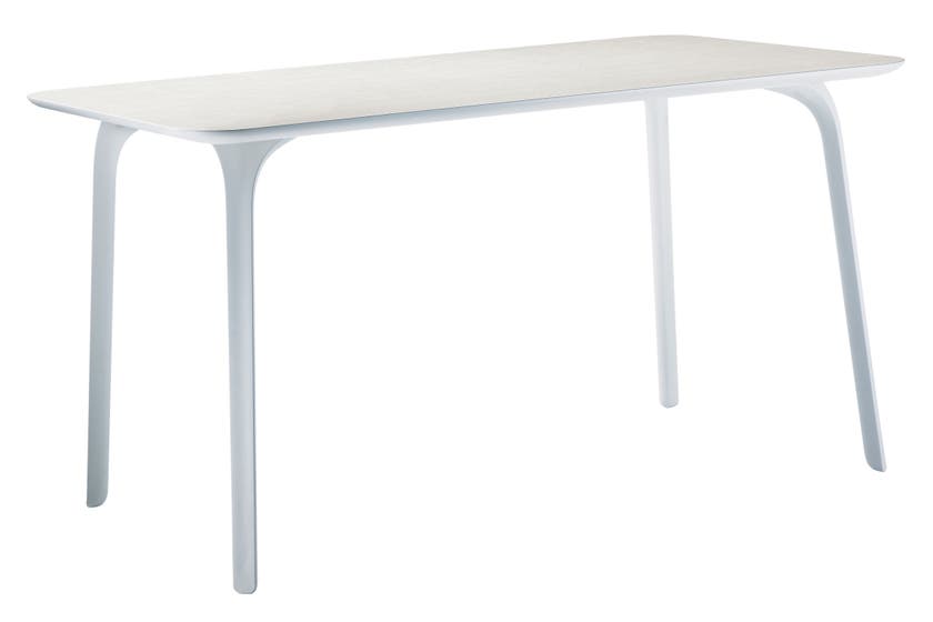 TABLE FIRST AVEC PLATEAU EN HPL, L.139 x 79 x 73,2 cm, Blanc de MAGIS TABLE FIRST AVEC PLATEAU EN HPL, L.139 x 79 x 73,2 cm, Blanc de MAGIS