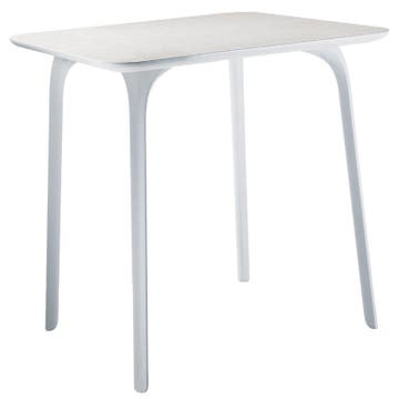 TABLE FIRST AVEC PLATEAU EN HPL, L.79,2 x 79,2 x 73,2 cm, Blanc de MAGIS