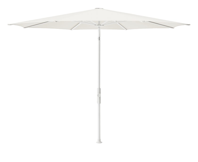 Parasol TWIST Ø.300 de Glatz, Structure blanc mat, Toile 404 White Parasol TWIST Ø.300 de Glatz, Structure blanc mat, Toile 404 White