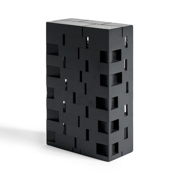 Urban House object - varnished mahogany - blackUrban House object - varnished mahogany - black