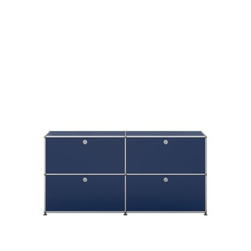 Meuble de rangement HALLER E2 de USM, Bleu acier