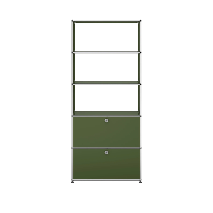 Étagère USM Haller M24, Vert olive Étagère USM Haller M24, Vert olive