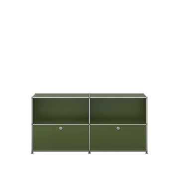 Meuble de rangement USM Haller C2, Vert olive