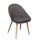 Chaise VANITY de Vlaemynck, Anthracite / Brun foncé