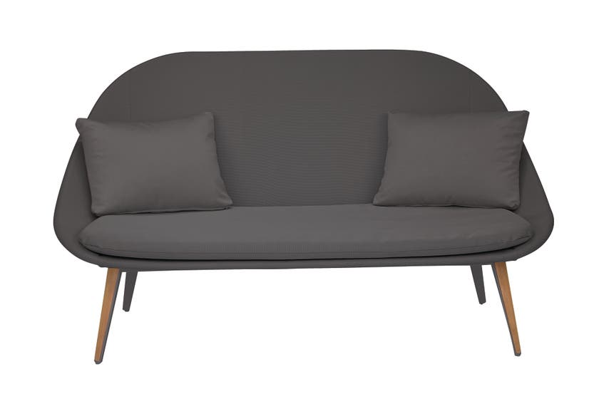 Sofa 2 places VANITY de Vlaemynck, Anthracite/brun foncé Sofa 2 places VANITY de Vlaemynck, Anthracite/brun foncé