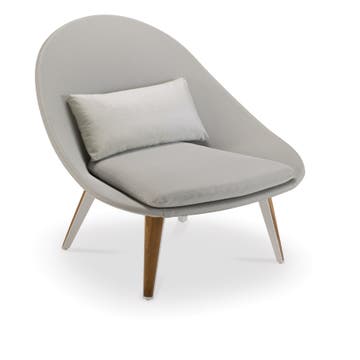 Fauteuil bas VANITY de Vlaemynck, Blanc/Gris clair