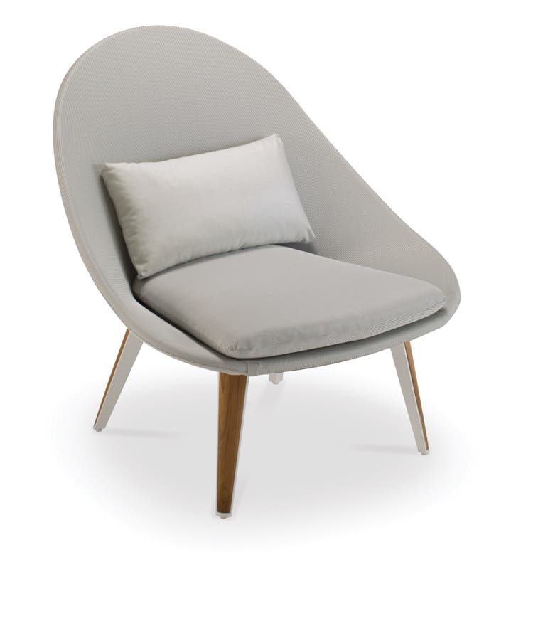 Fauteuil bas VANITY de Vlaemynck, Blanc/Gris clair Fauteuil bas VANITY de Vlaemynck, Blanc/Gris clair