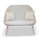 Sofa 2 places VANITY, Blanc/gris clair