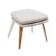Tabouret bas VANITY, Blanc/gris clair