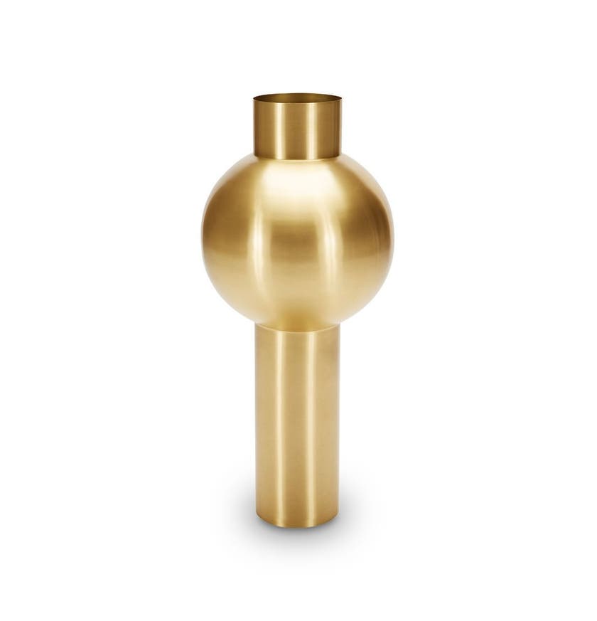 VASE BEAT VESSEL TOP H. 75 CM de TOM DIXON, DORÉ