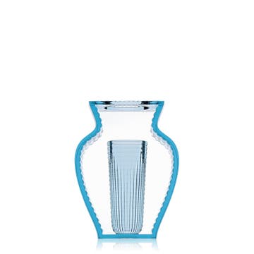 Vase I SHINE de Kartell, Bleu
