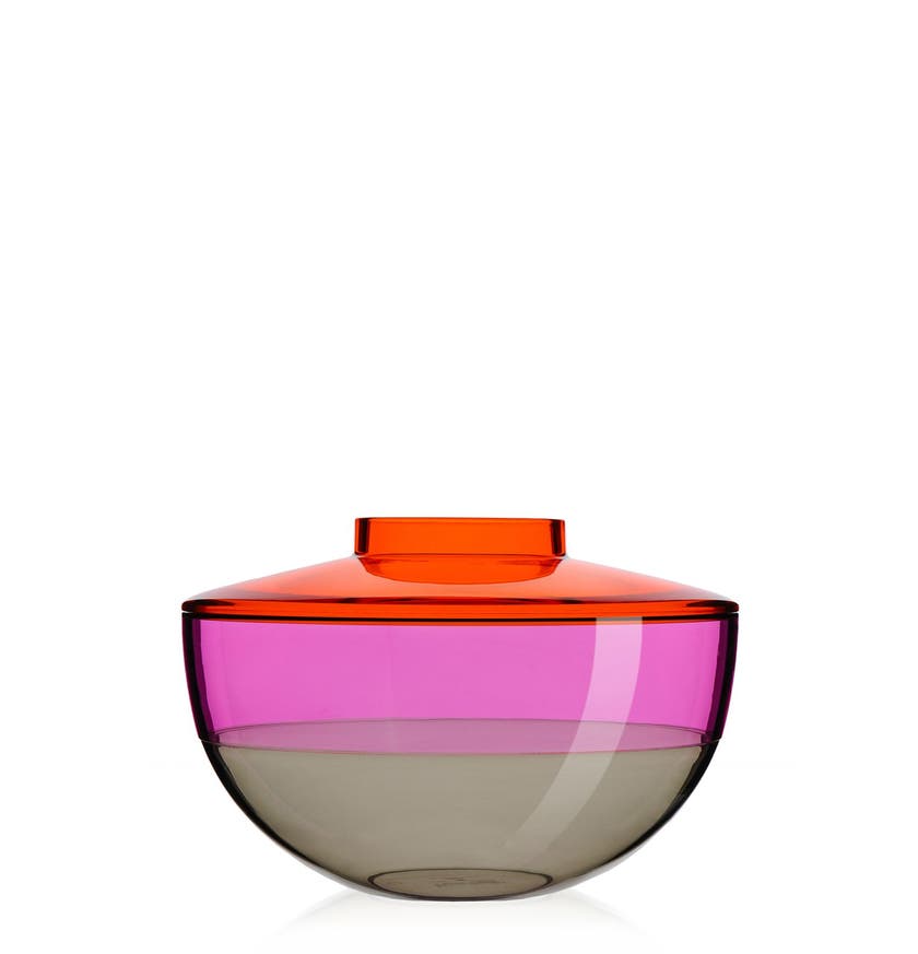 Vase SHIBUYA de Kartell, orange-violet-fumé