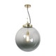 Suspension LARGE GLOBE, Verre anthracite, Laiton