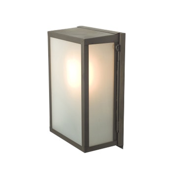 Applique BOX SMALL de Davey Lighting, Verre dépoli, Laiton vieilli