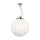 Suspension LARGE GLOBE, Verre opalin, Chrome