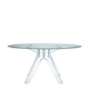 Table SIR GIO de Kartell, Pieds cristal, Vert