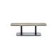Table basse extérieure KODO 129 x 45, Structure aluminium Fossil Grey, Plateau céramique Flint