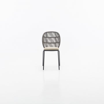 Chaise de repas extérieur KODO de Vincent Sheppard, Fossil Grey, Sans coussin
