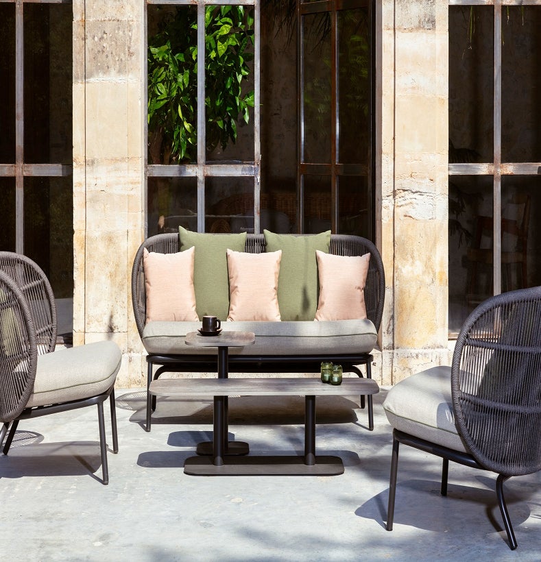 Canapé extérieur KODO lounge sofa de Vincent Sheppard, Fossil grey, Sans coussin