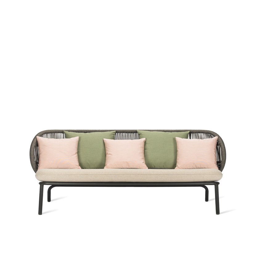 Canapé extérieur KODO lounge sofa de Vincent Sheppard, Fossil grey, Sans coussin